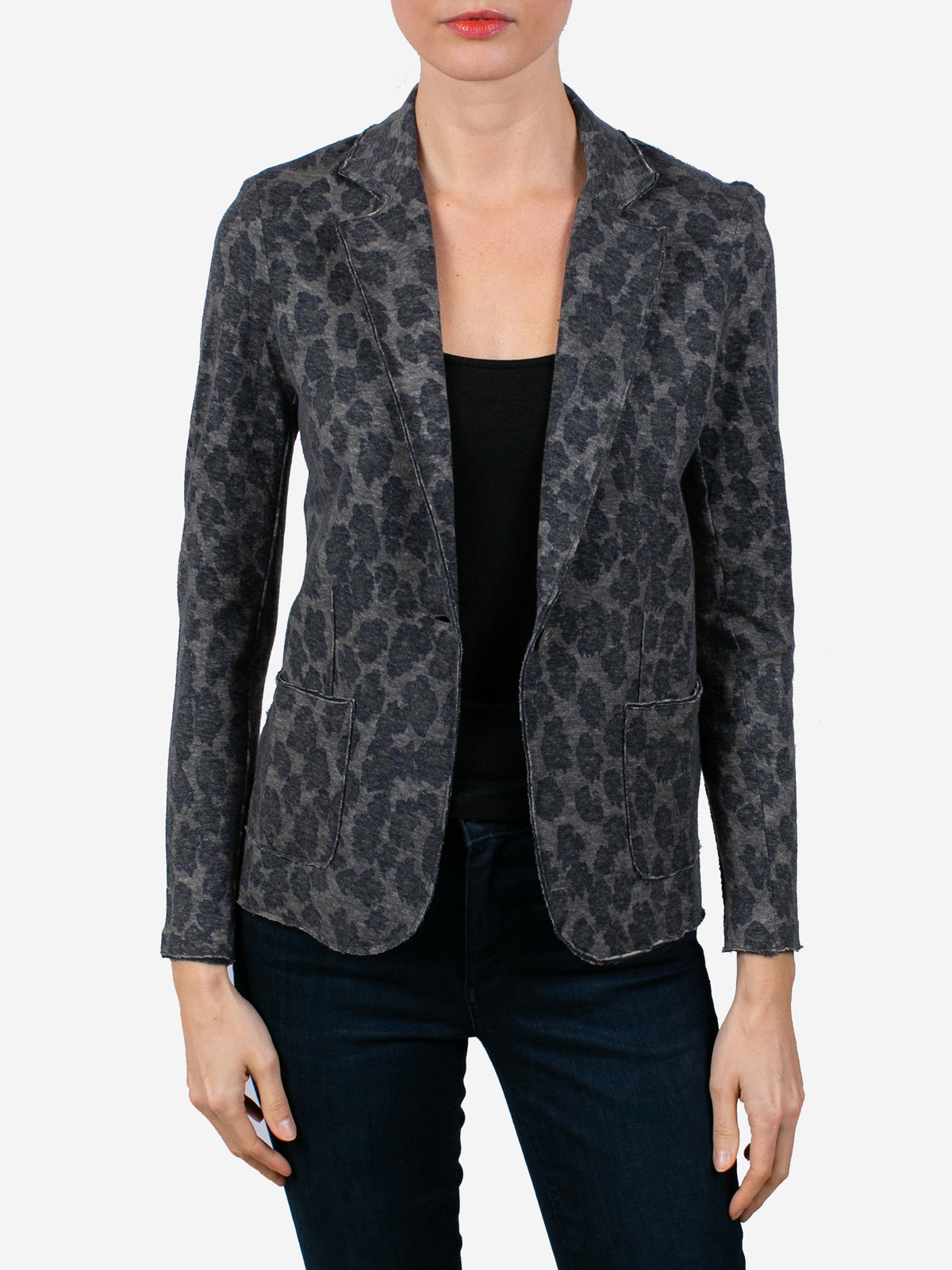 Majestic Women's Leopard Print One-Button Blazer - Saint Bernard