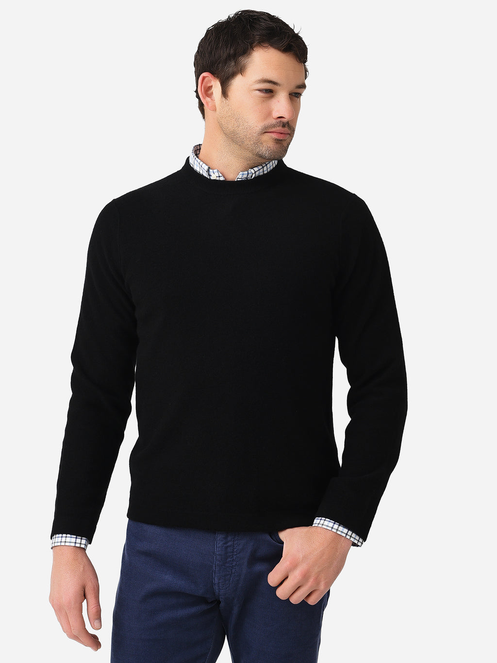 Vince Men's Boiled Cashmere Long Sleeve Crew Sweater - Saint Bernard