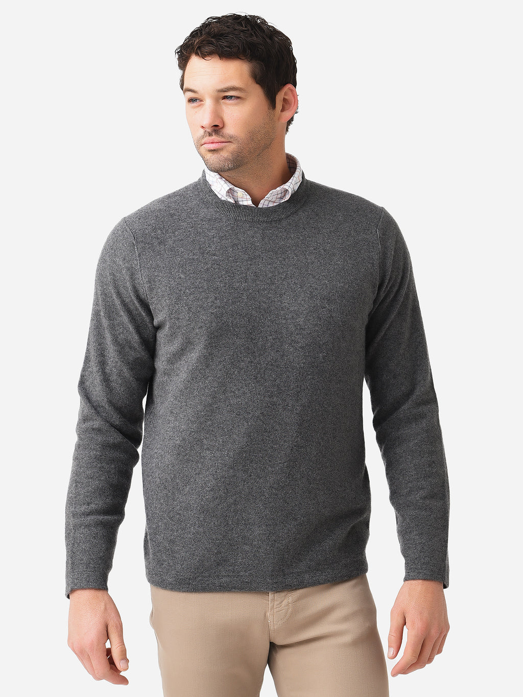 Vince Men's Boiled Cashmere Long Sleeve Crew Sweater - Saint Bernard