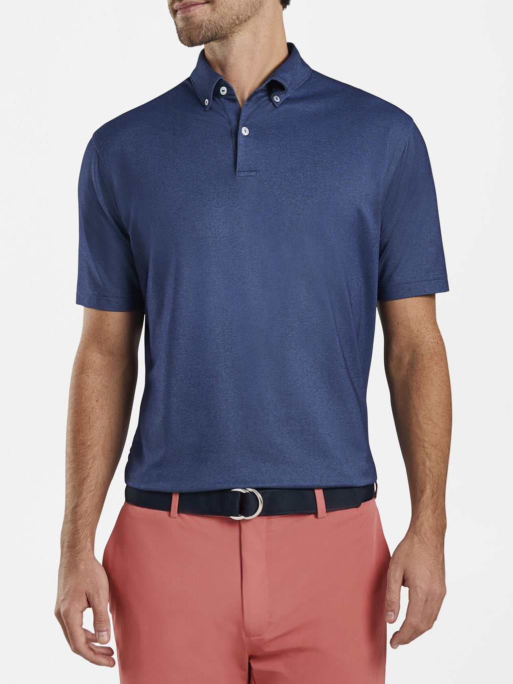 Peter Millar Crown Crafted Men's Ace Cotton-Blend Piqué Polo - Saint Bernard