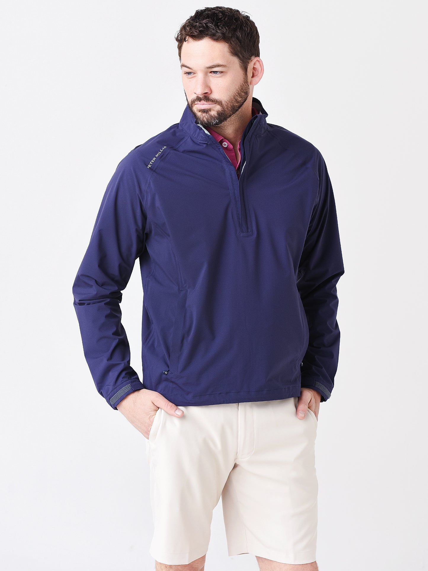 Peter Millar Crown Sport Men's Hyperlight Shield Half-Zip Pullover - Saint Bernard