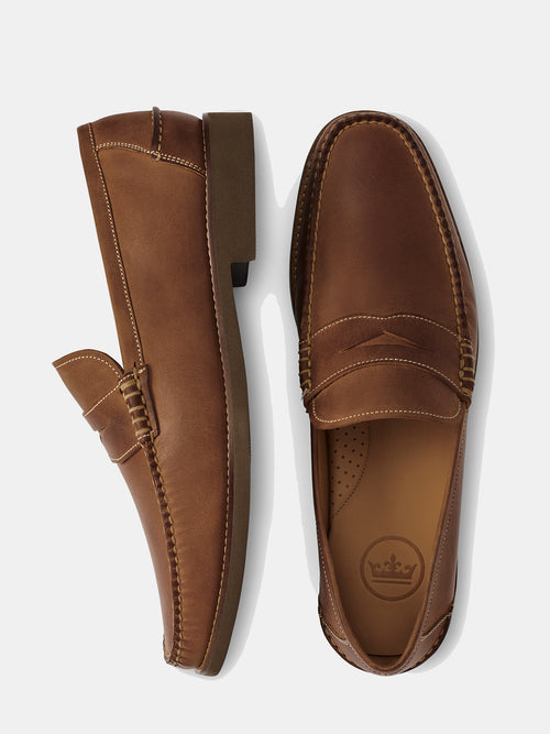 Peter Millar Crown Men's Handsewn Leather Penny Loafer