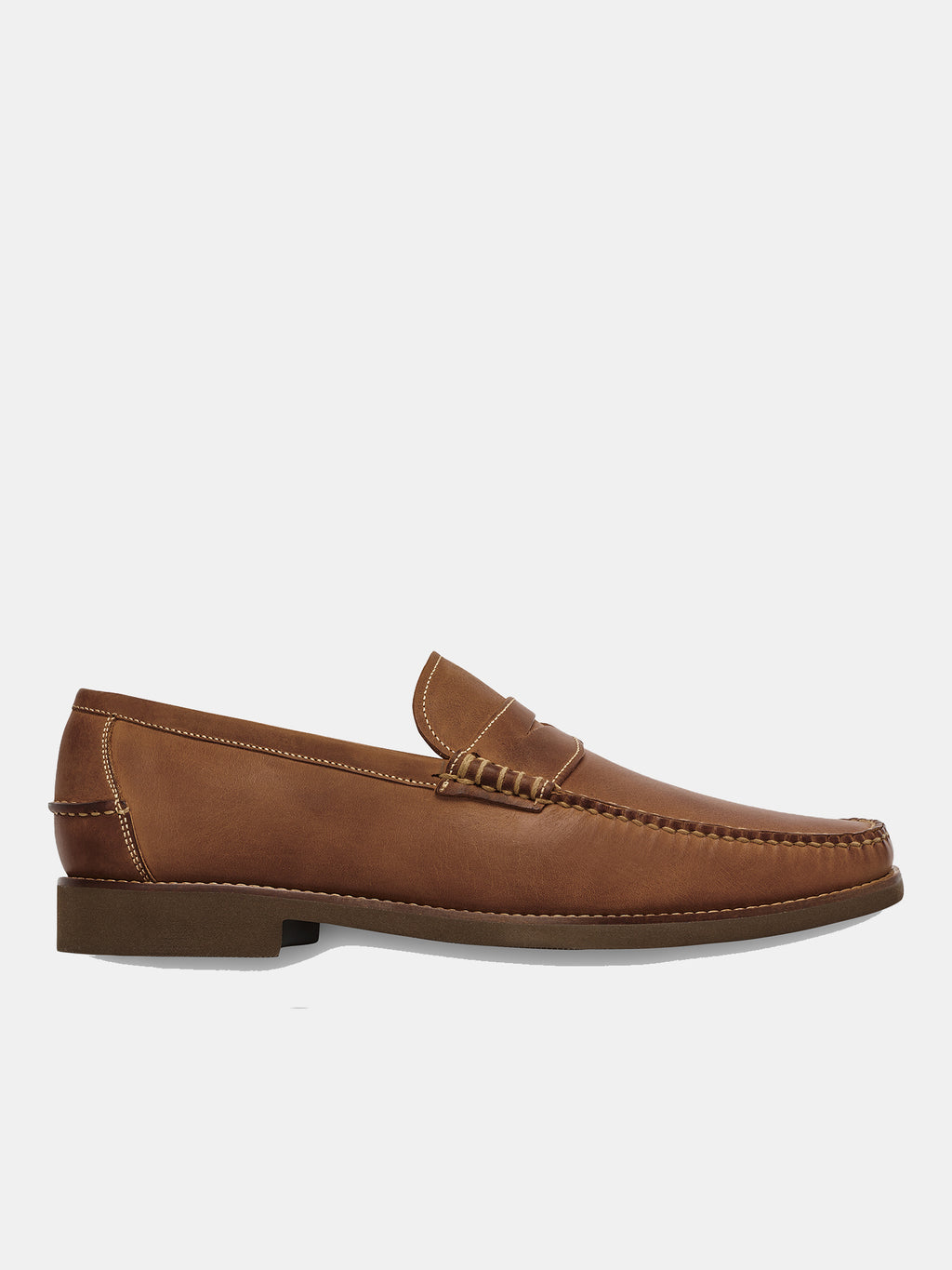 Peter Millar Crown Men's Handsewn Leather Penny Loafer - Saint Bernard