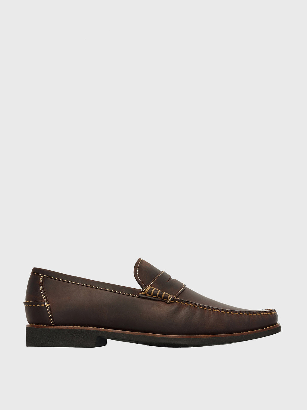 Peter Millar Crown Handsewn Leather Penny Loafer - Saint Bernard