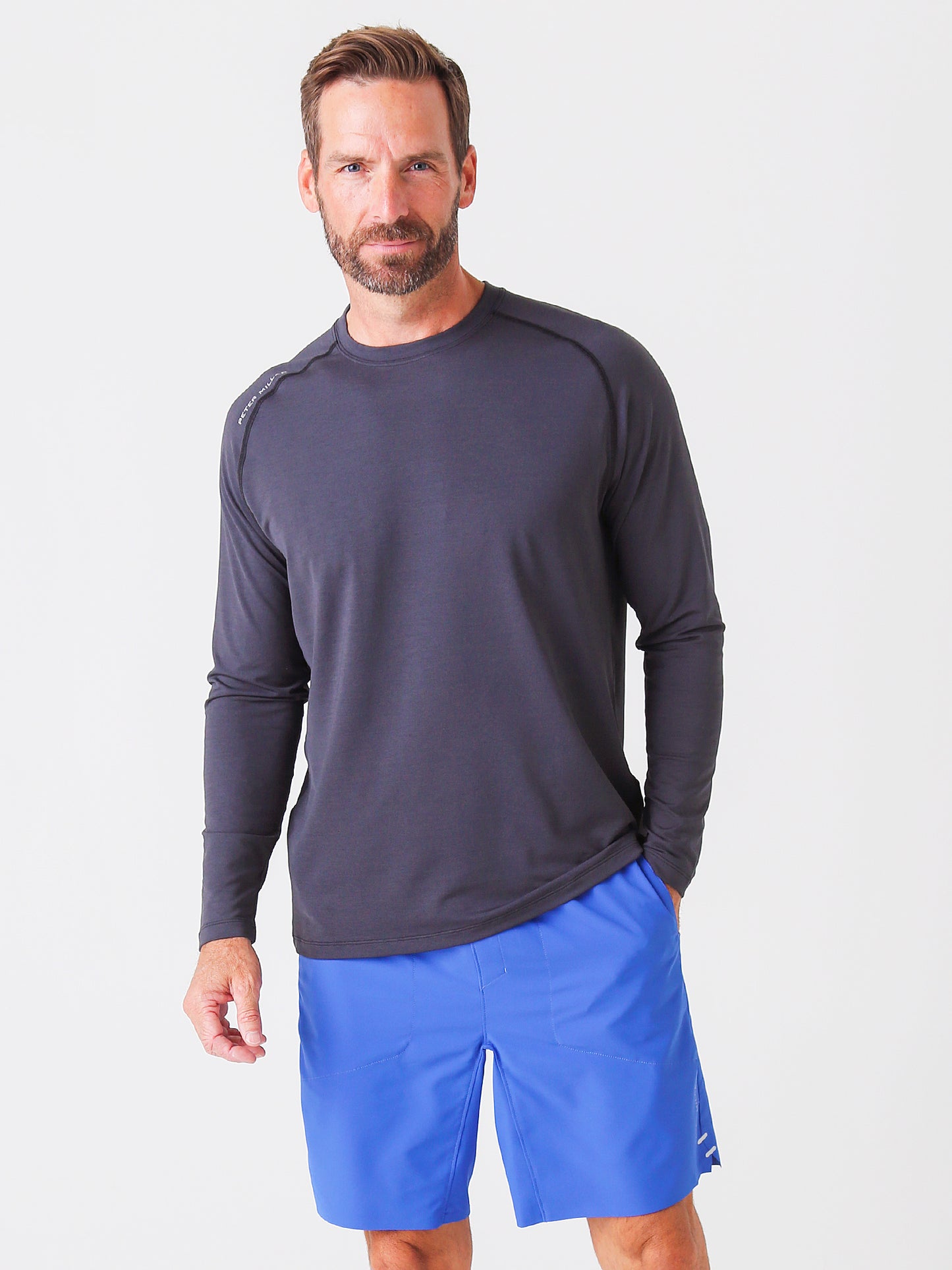 Peter Millar Active Men's Performance Long-Sleeve T-Shirt - Saint Bernard