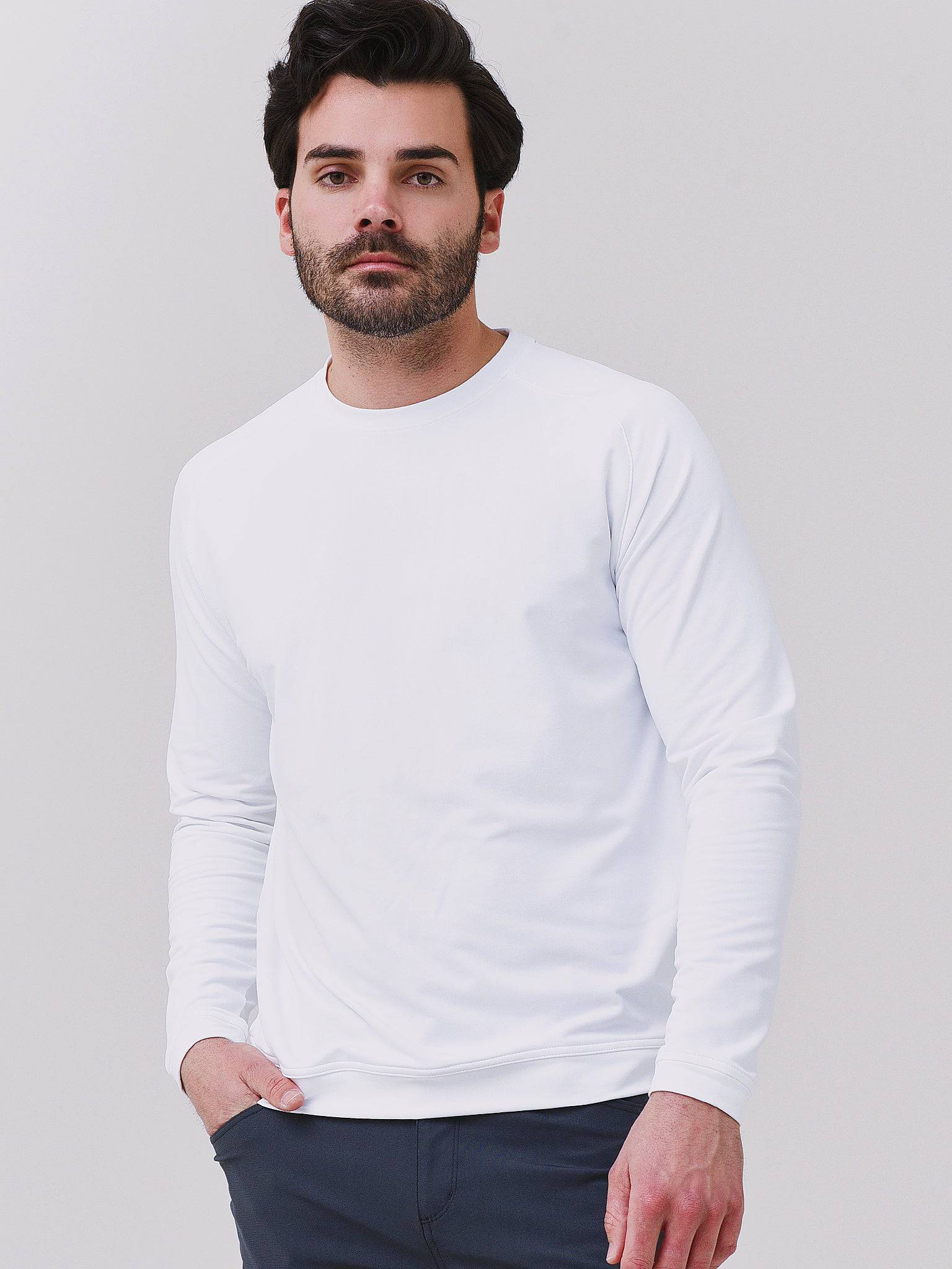 Peter Millar Crown Sport Men's Cradle Performance Crewneck Sweater - Saint Bernard