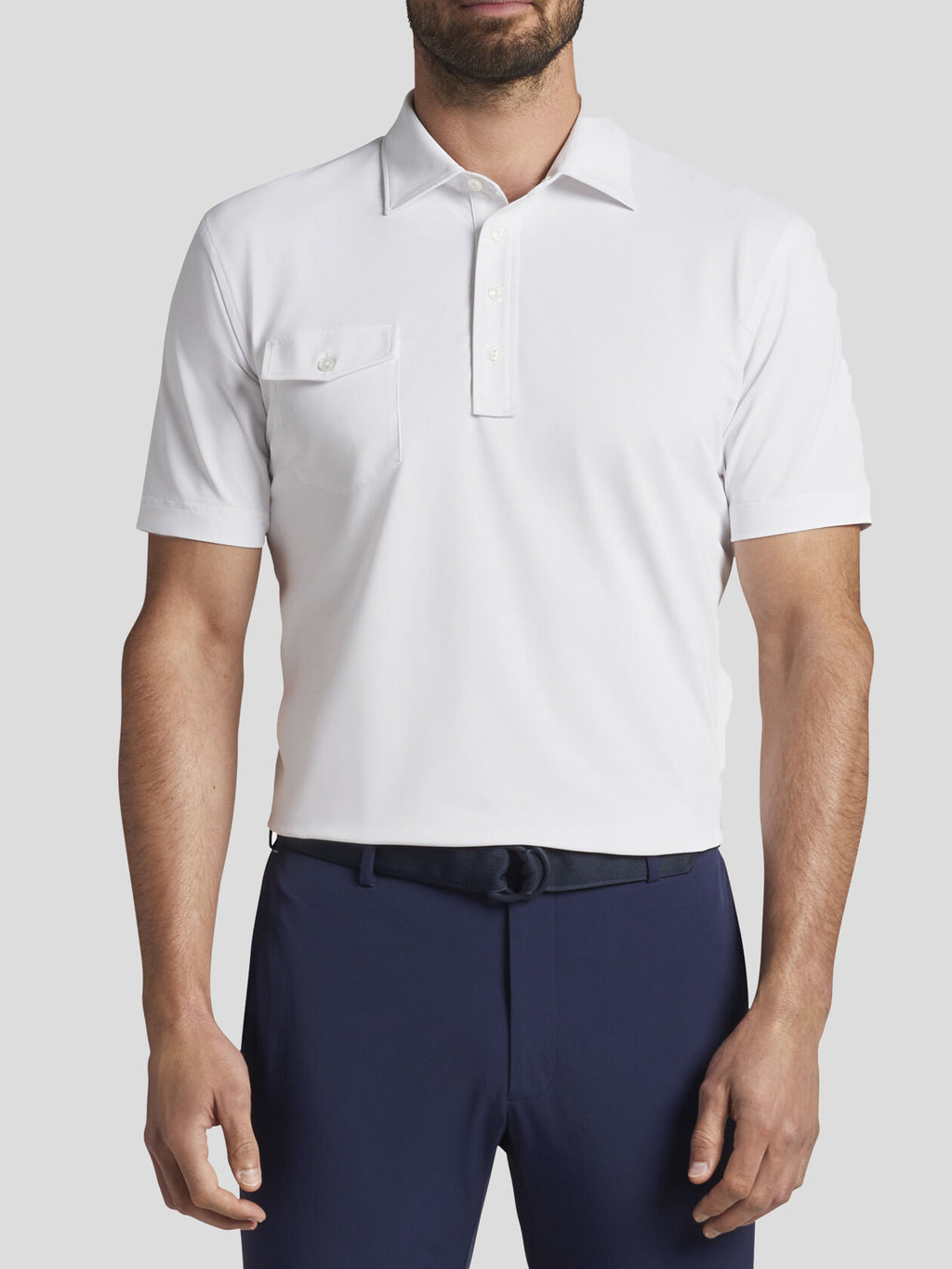Peter Millar Crown Crafted Men's Soul Performance Mesh Polo - Saint Bernard