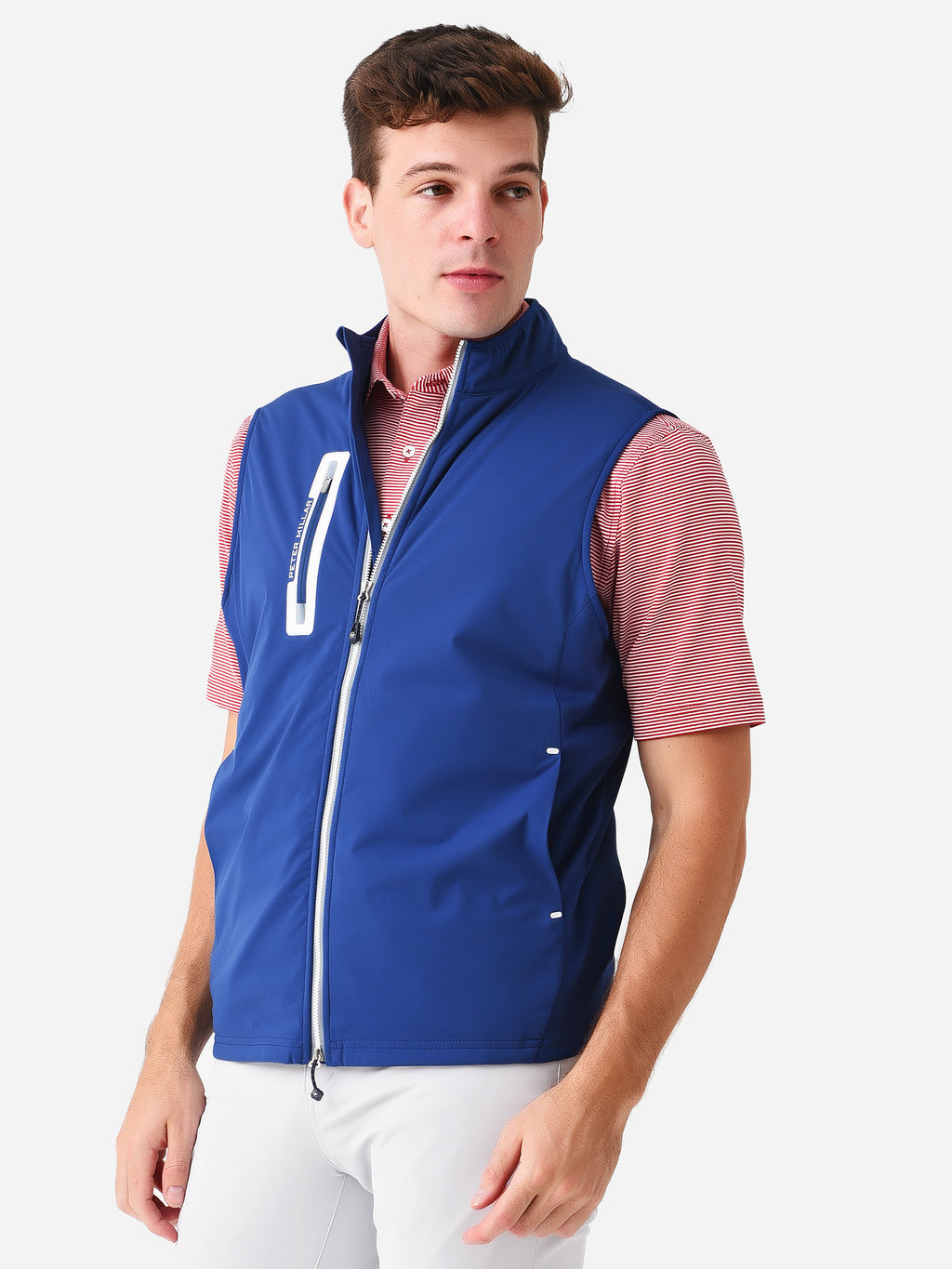 Peter Millar Crown Sport Men's Hyperlight Fuse Hybrid Vest - Saint Bernard