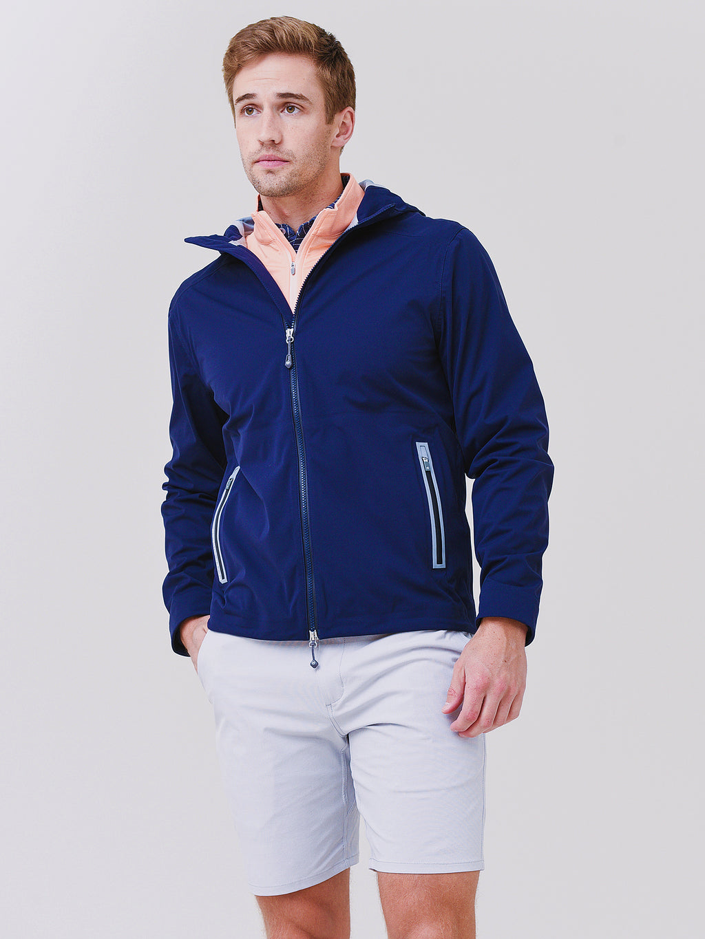 Peter Millar Crown Sport Men's Hyperlight Link 3L Jacket - Saint Bernard