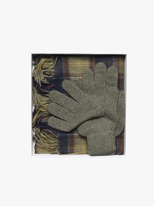 Barbour Men's Scarf and Glove Gift Box