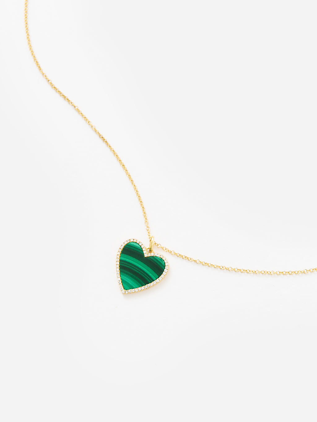 Francie B. Women's Malachite Heart Pendant Necklace - Saint Bernard