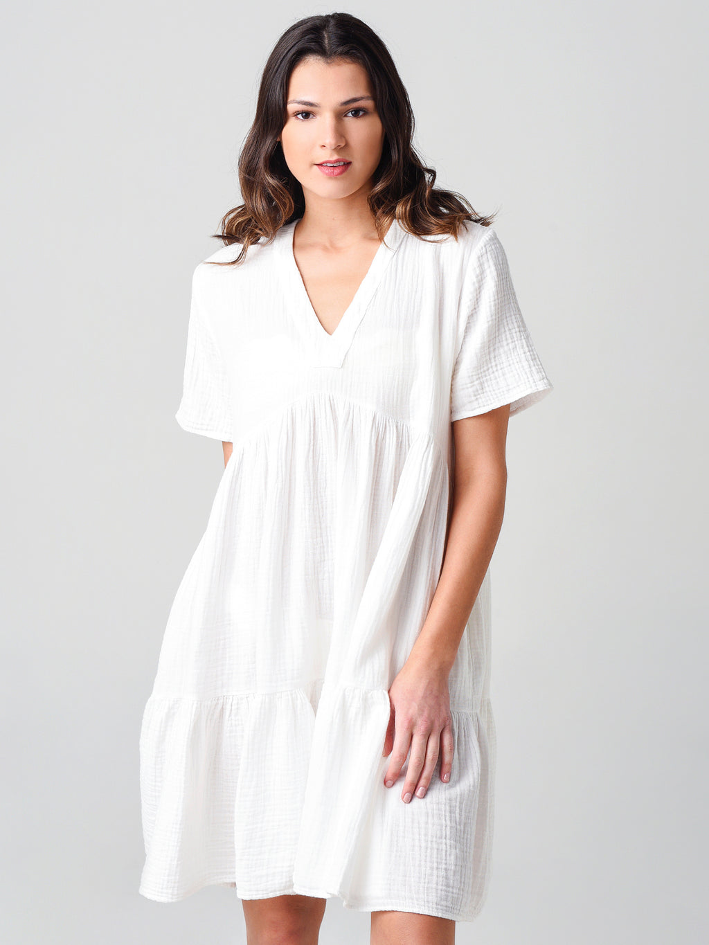 9 Seed Women's Marbella Ruffle Tier Cover-Up Dress - Saint Bernard