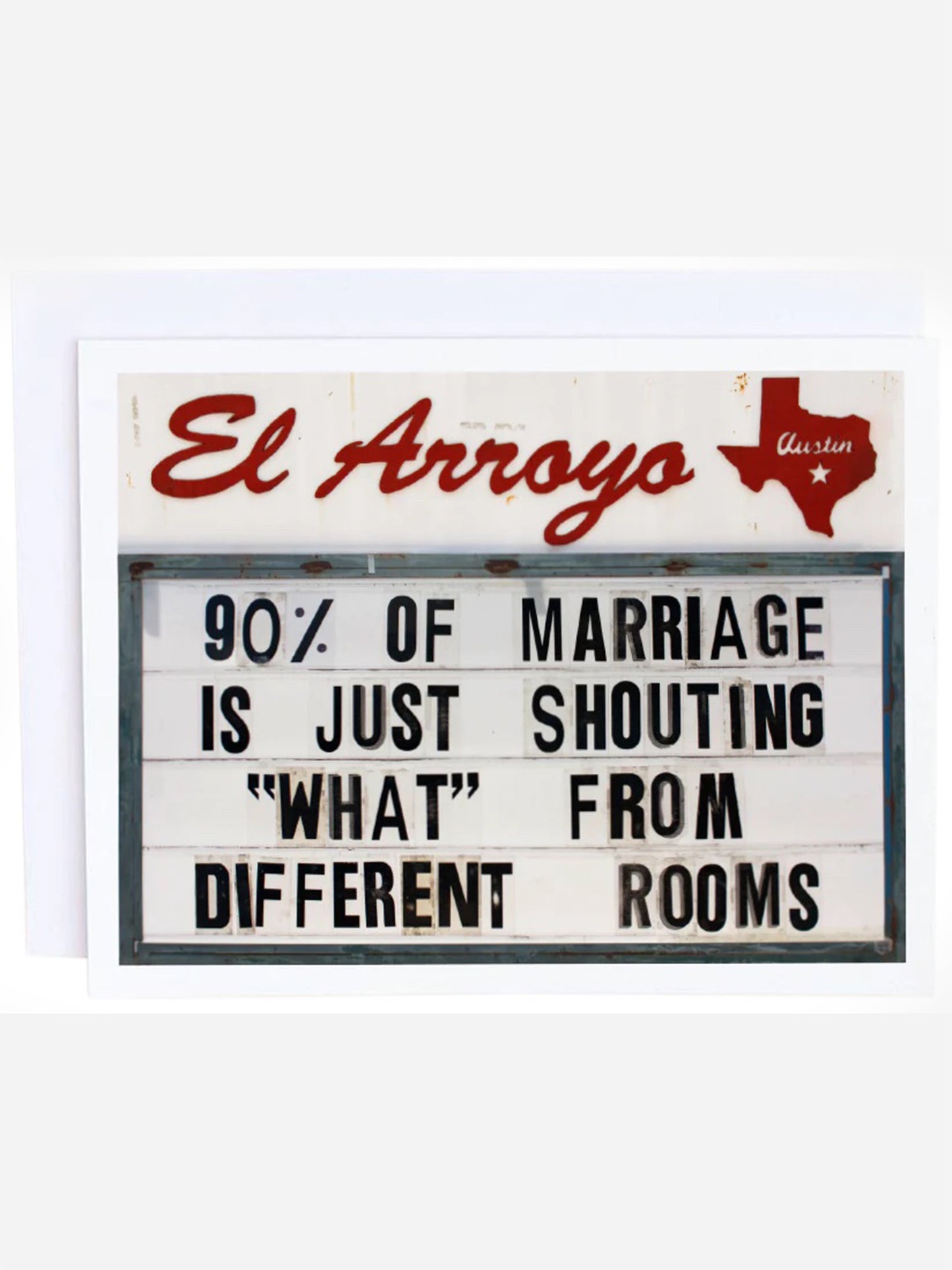 Cozumel Publishing Company El Arroyo 90% of Marriage Card