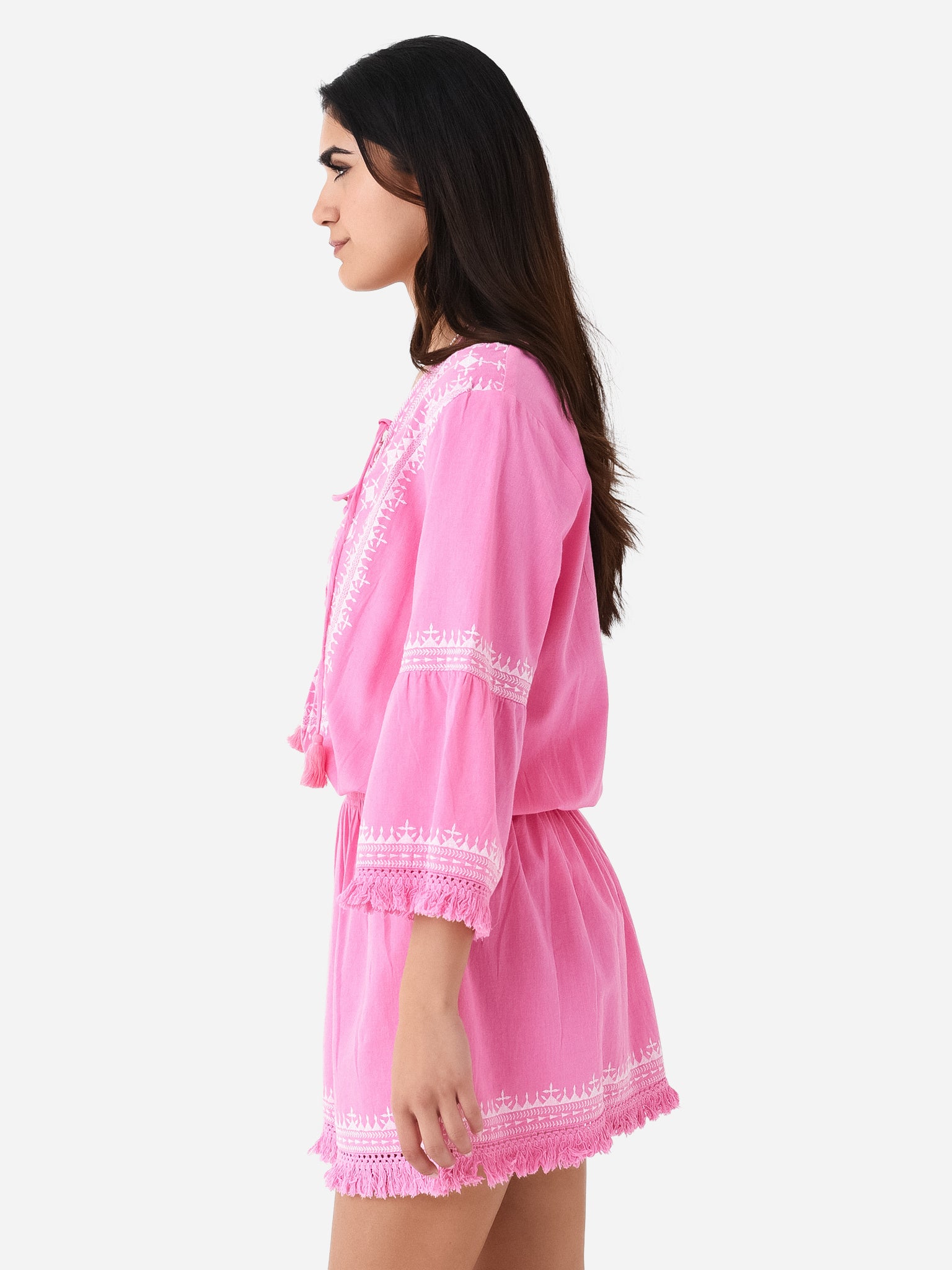 melissa odabash pink dress Melissa Odabash Chelsea Cover-Up Romper in Blush at Nordstrom, Size Medium