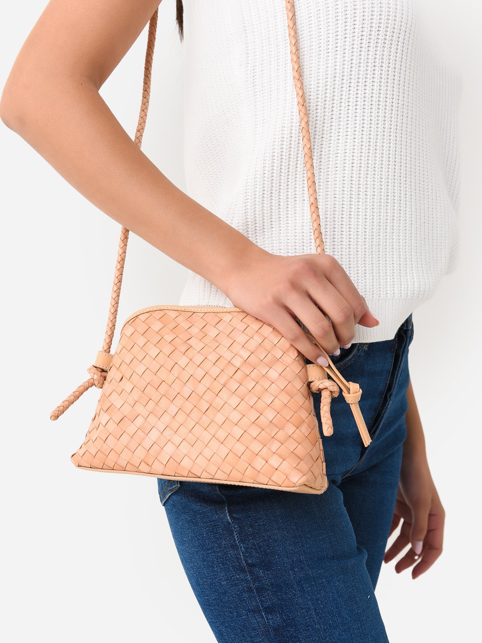 Loeffler Randall Marybeth Mini Woven Crossbody Bag Saint Bernard