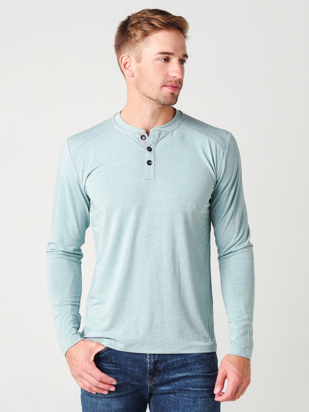 Free Fly Men's Bamboo Flex Henley - Saint Bernard