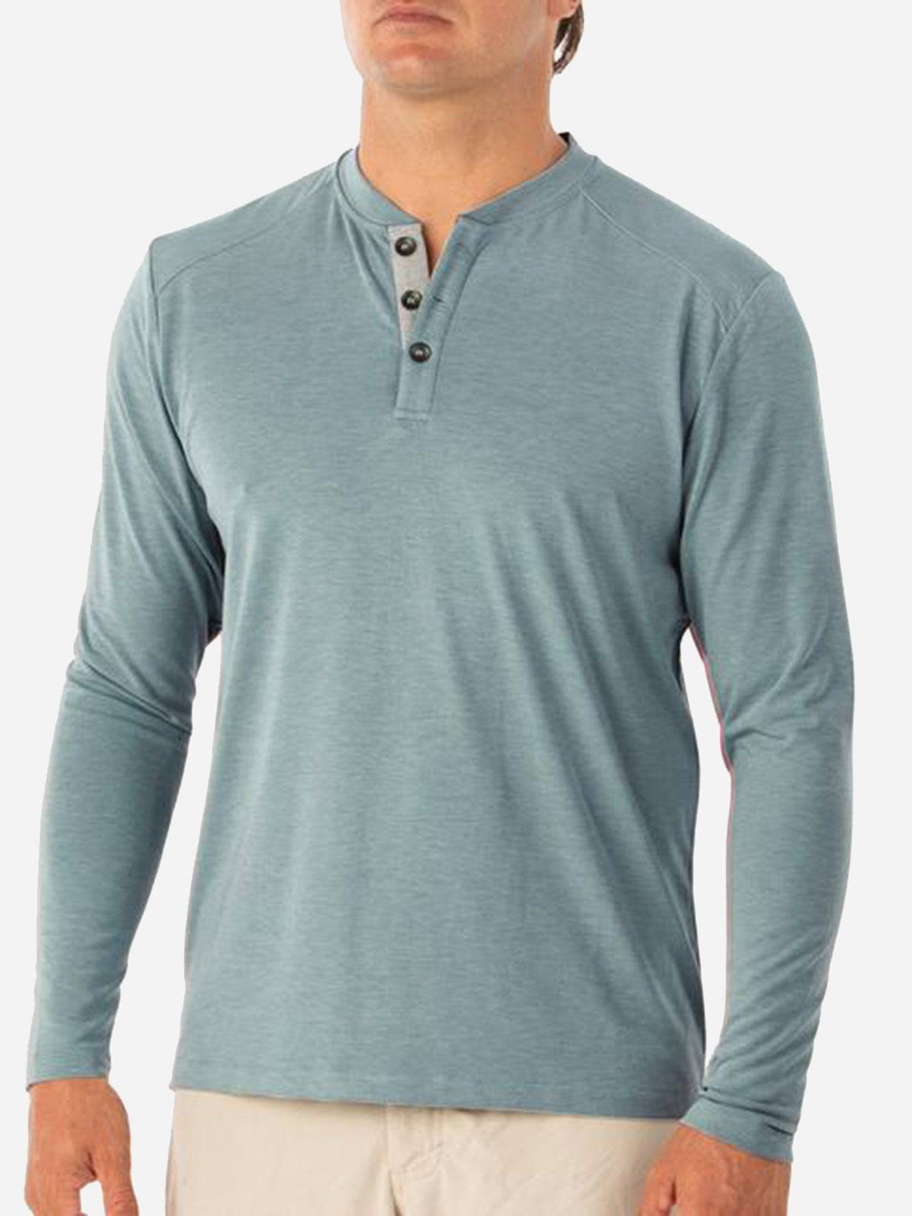Free Fly Men's Bamboo Flex Henley Shirt - Saint Bernard