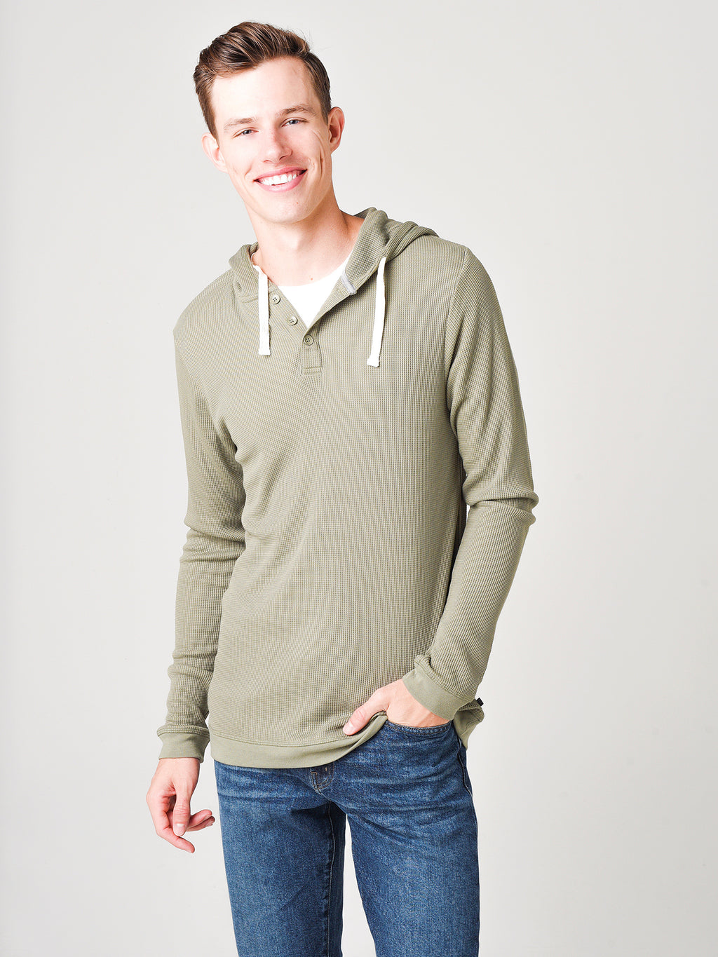 Free Fly Men's Bamboo Waffle Hoody - Saint Bernard
