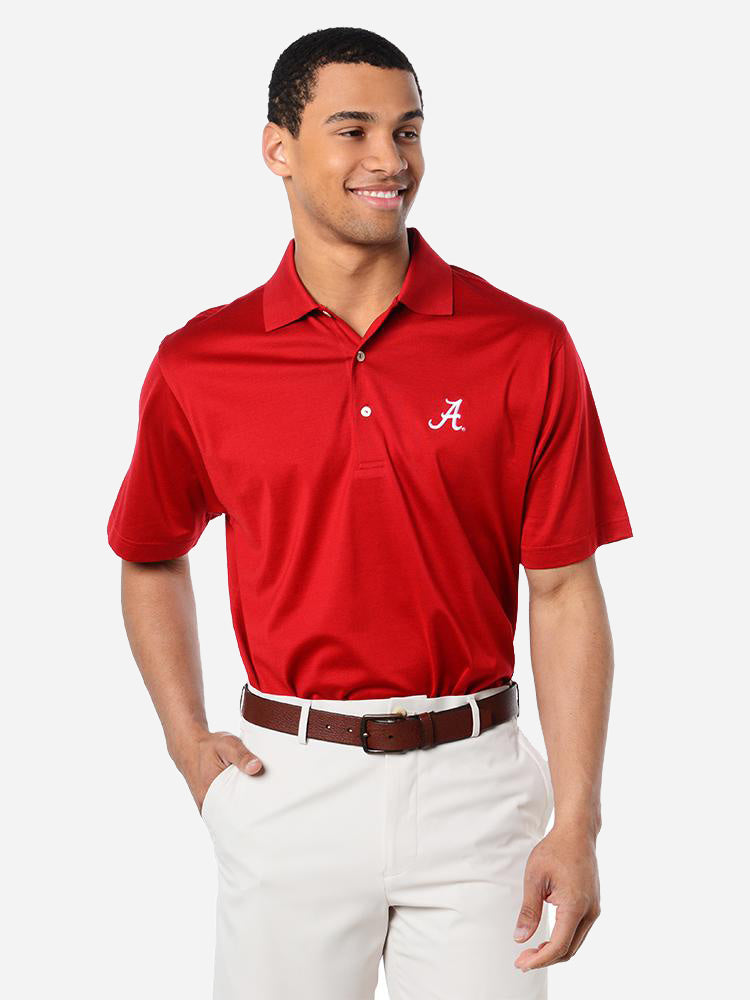 Peter Millar Men's Collegiate Solid Lisle Polo - Saint Bernard