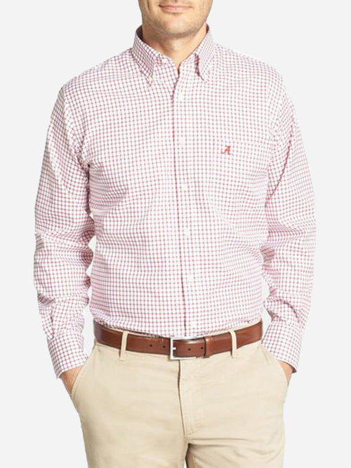 Peter Millar Men's Collegiate Nanoluxe Twill Tattersall Button-Down