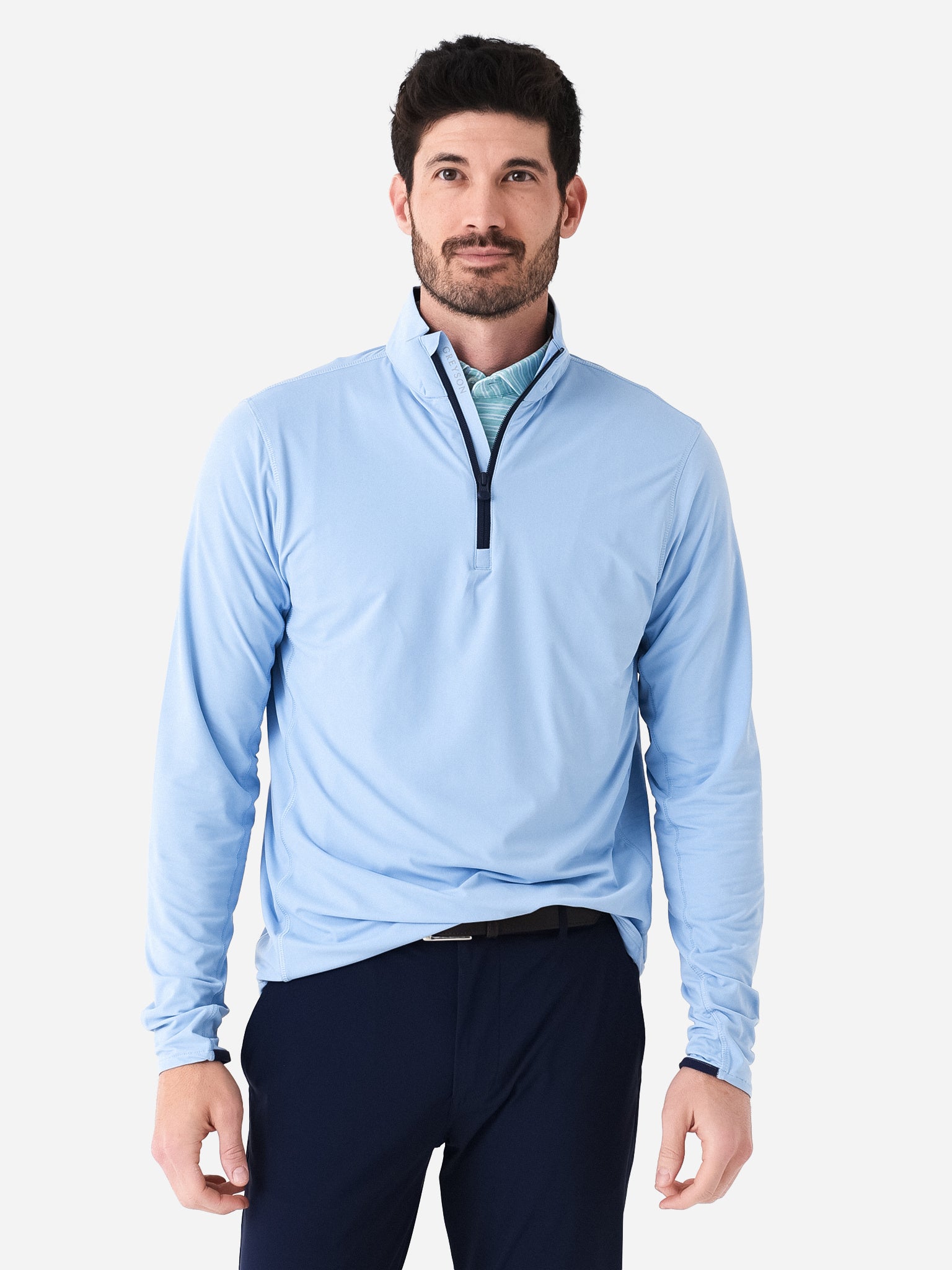 Greyson Men's Tate Mockneck Quarter-Zip - Saint Bernard