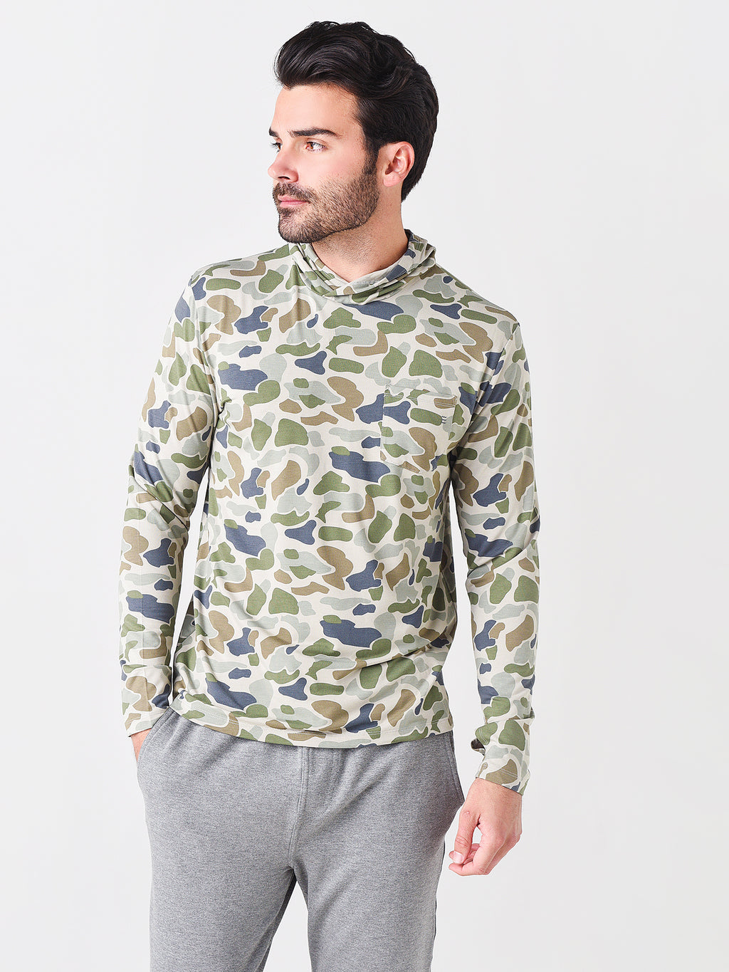 Free Fly Men's Bamboo Crossover Hoody - Saint Bernard