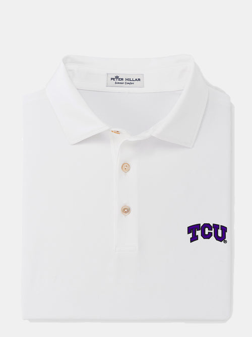 Peter Millar Men's Solid Stretch Jersey TCU Polo