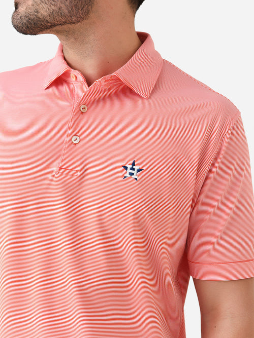 Peter Millar Major League Baseball Men's Houston Astros Jubilee Stripe Performance Polo