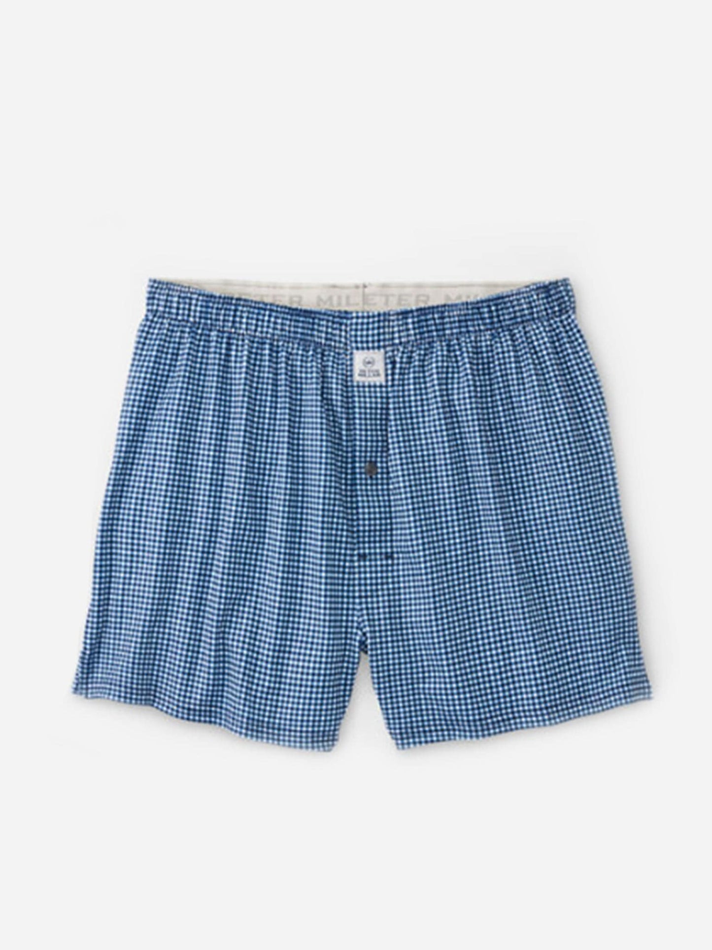 Peter Millar Crown Sport Men's Nebraska Printed Gingham Check Stretch Jersey Boxer - Saint Bernard