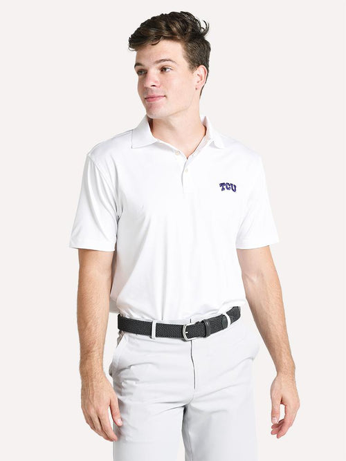 Peter Millar Men's Solid Performance TCU Polo