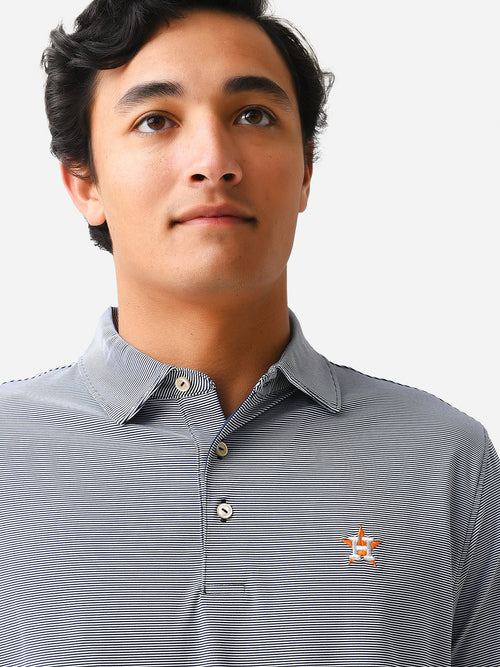 Peter Millar Major League Baseball Men's Houston Astros Jubilee Stripe Performance Polo