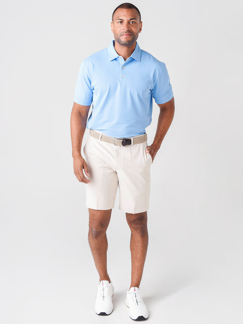 Peter Millar Crown Sport Men's Solid Stretch Mesh Polo