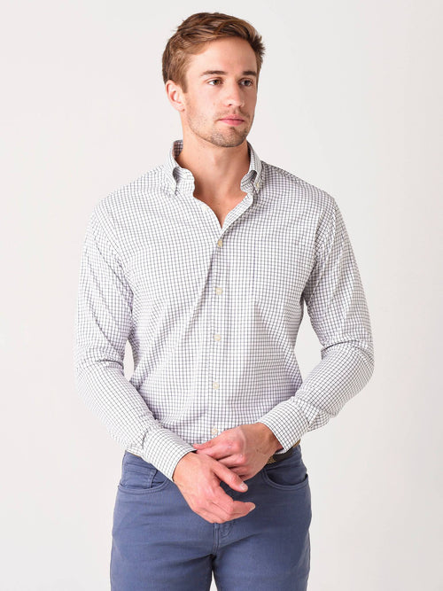 Peter Millar Crown Sport Men's Captain Performance Tattersall Sport Shirt