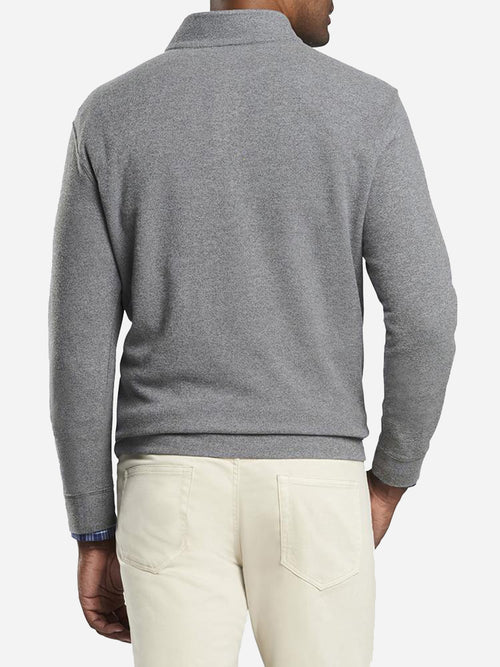 Peter Millar Men's Tri-Blend Melange Fleece Quarter-Zip Sweater