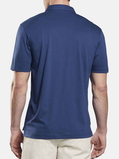 Peter Millar Seaside Aqua Cotton Polo