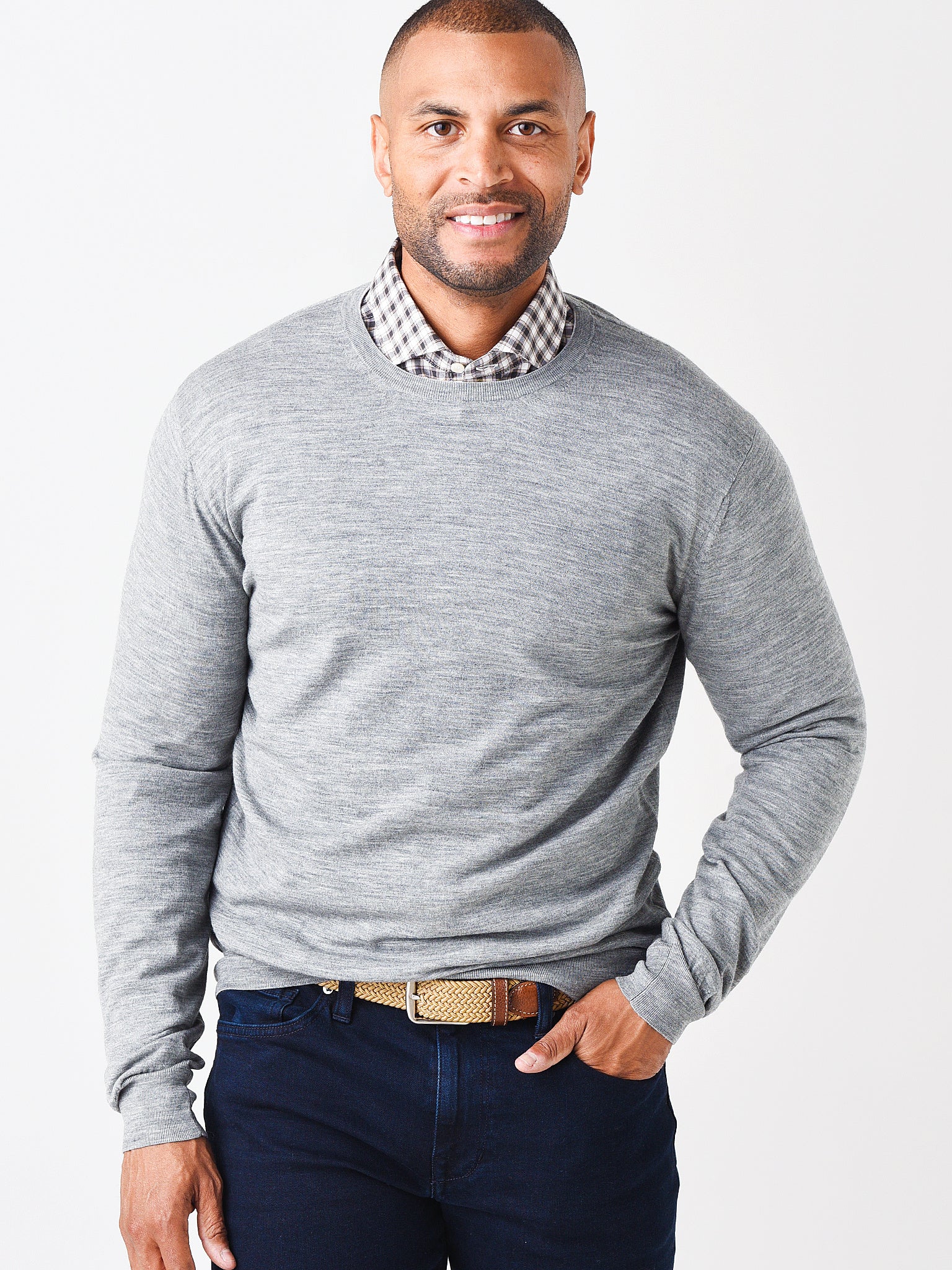 Peter Millar Men's Collection Excursionist Flex Crewneck Sweater - Saint Bernard