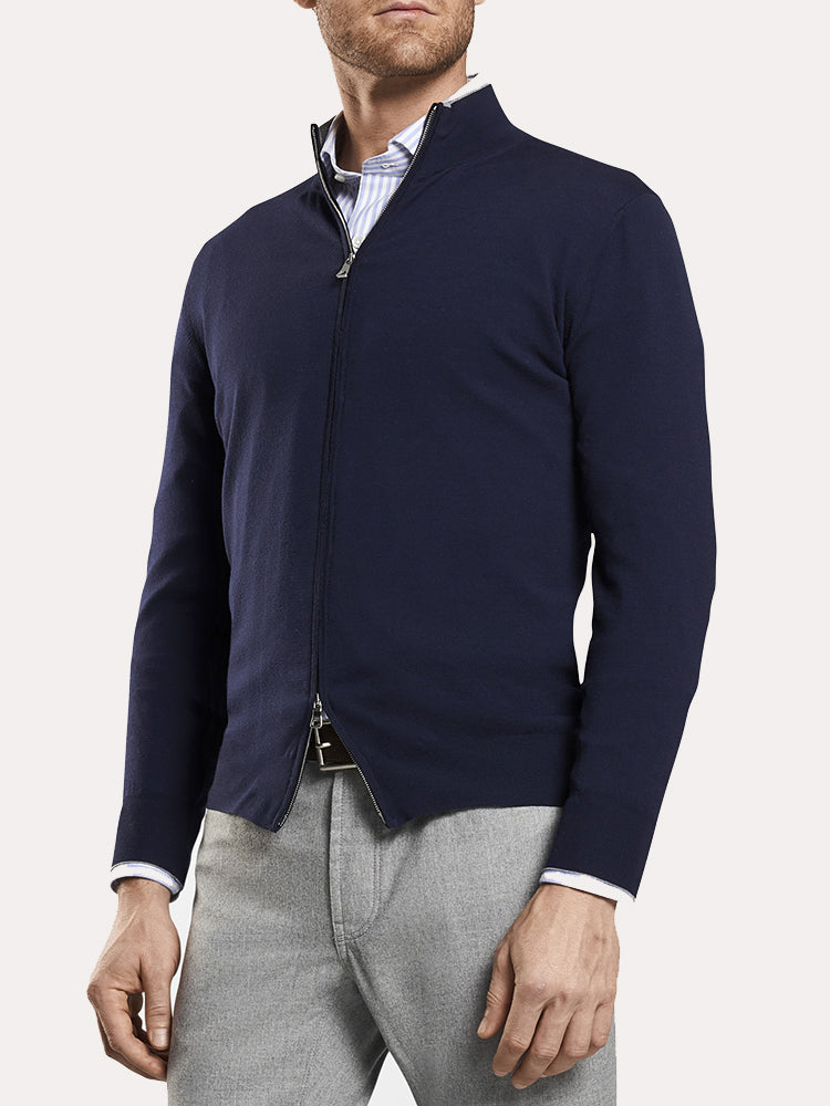 Peter Millar Collection Men's Excursionist Flex Full Zip Sweater - Saint Bernard