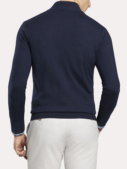 Peter Millar Crown Comfort Cashmere Silk Quarter Zip Sweater
