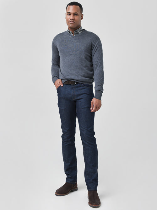 Peter Millar Crown Men's Soft Merino-Silk V-Neck Sweater