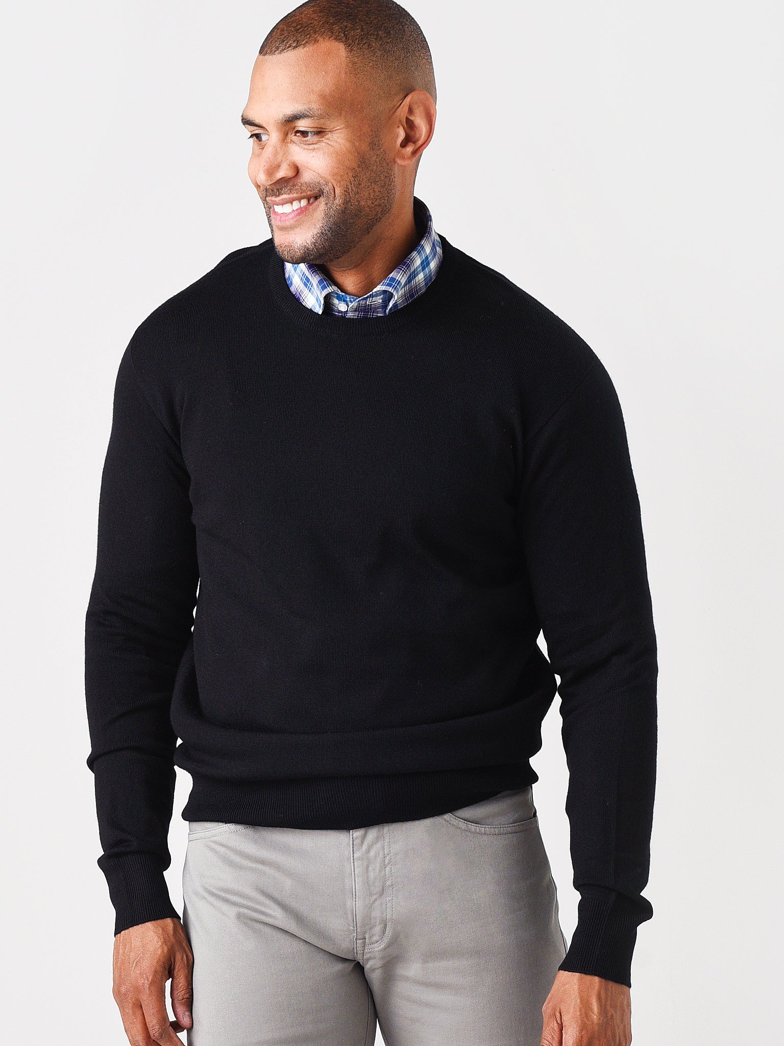 Peter Millar Men's Crown Soft Merino-Silk Crewneck Sweater - Saint Bernard