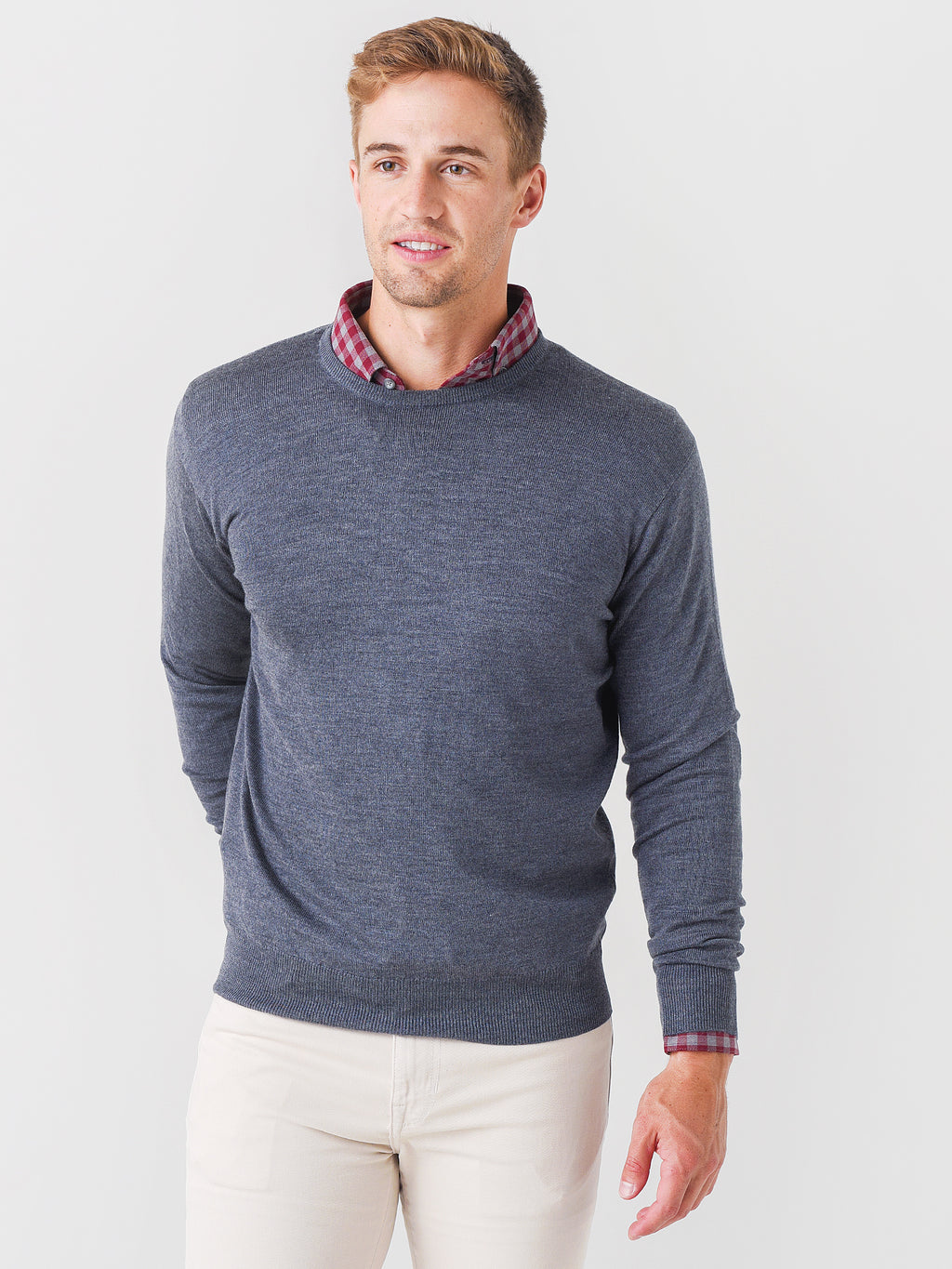 Peter Millar Men's Crown Soft Merino-Silk Crewneck Sweater - Saint Bernard