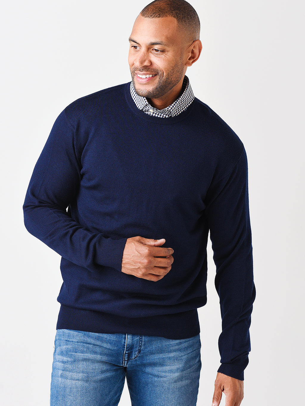 Peter Millar Men's Crown Soft Merino-Silk Crewneck Sweater - Saint Bernard