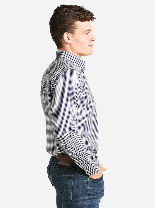 Peter Millar Men's Crown Soft Stretch Gingham Collegiate Sport Shirt