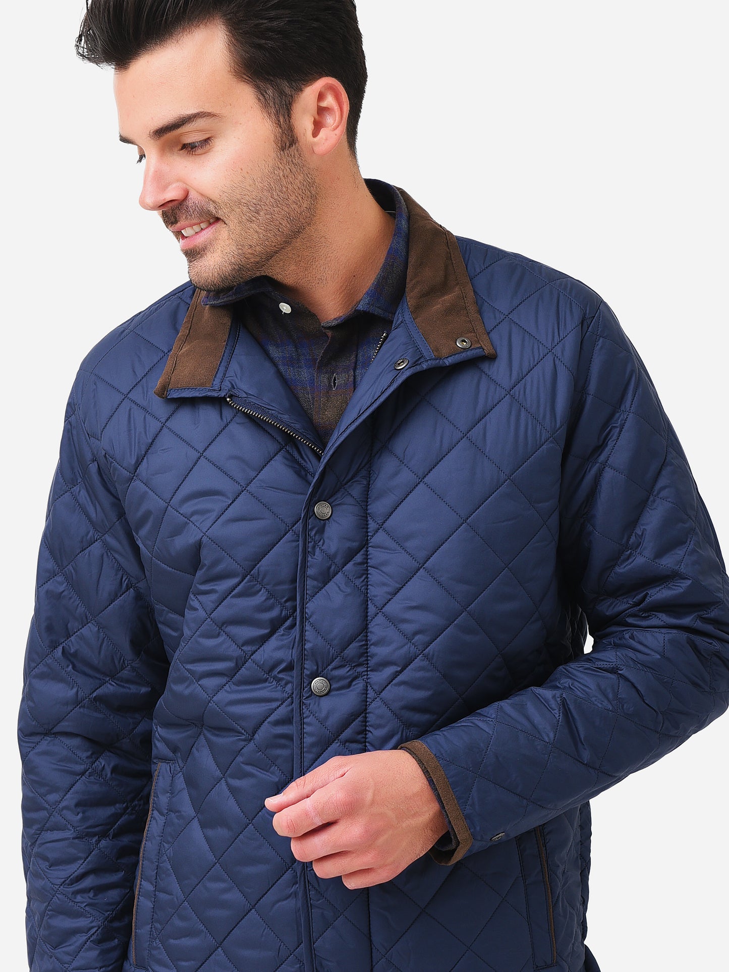 Peter Millar Crown Men's Suffolk Quilted Travel Coat - Saint Bernard