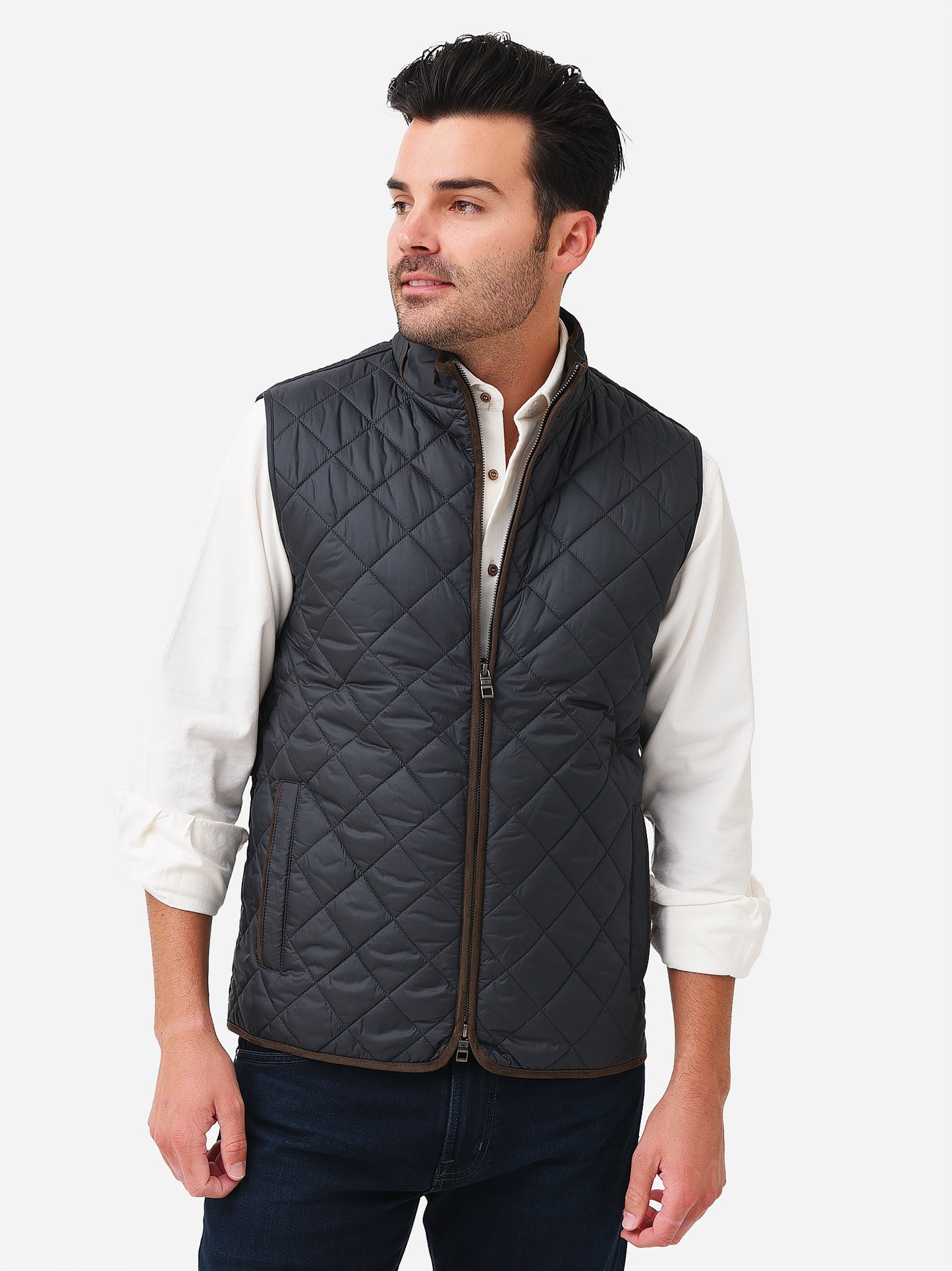 Peter Millar Crown Men's Essex Quilted Travel Vest - Saint Bernard