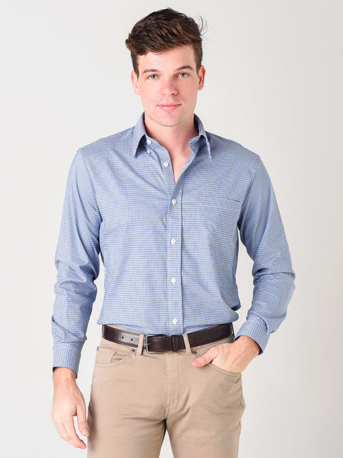 Saint Bernard Men's Winton Tattersall Performance Sport Shirt - Saint Bernard