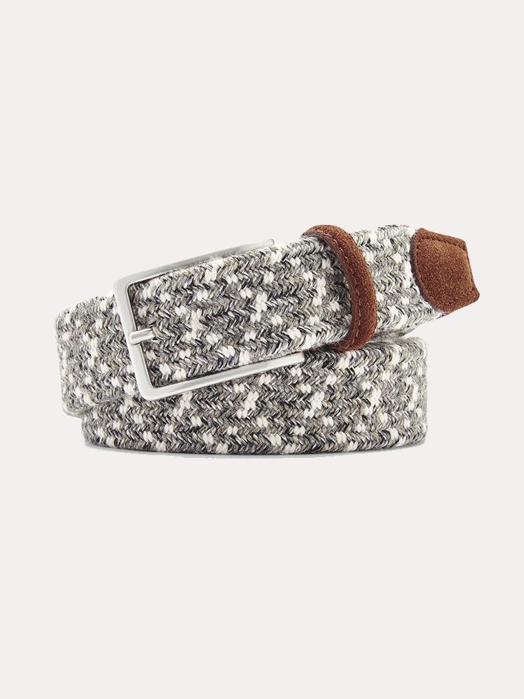 Peter Millar Men's Flannel Diamond Belt - Saint Bernard