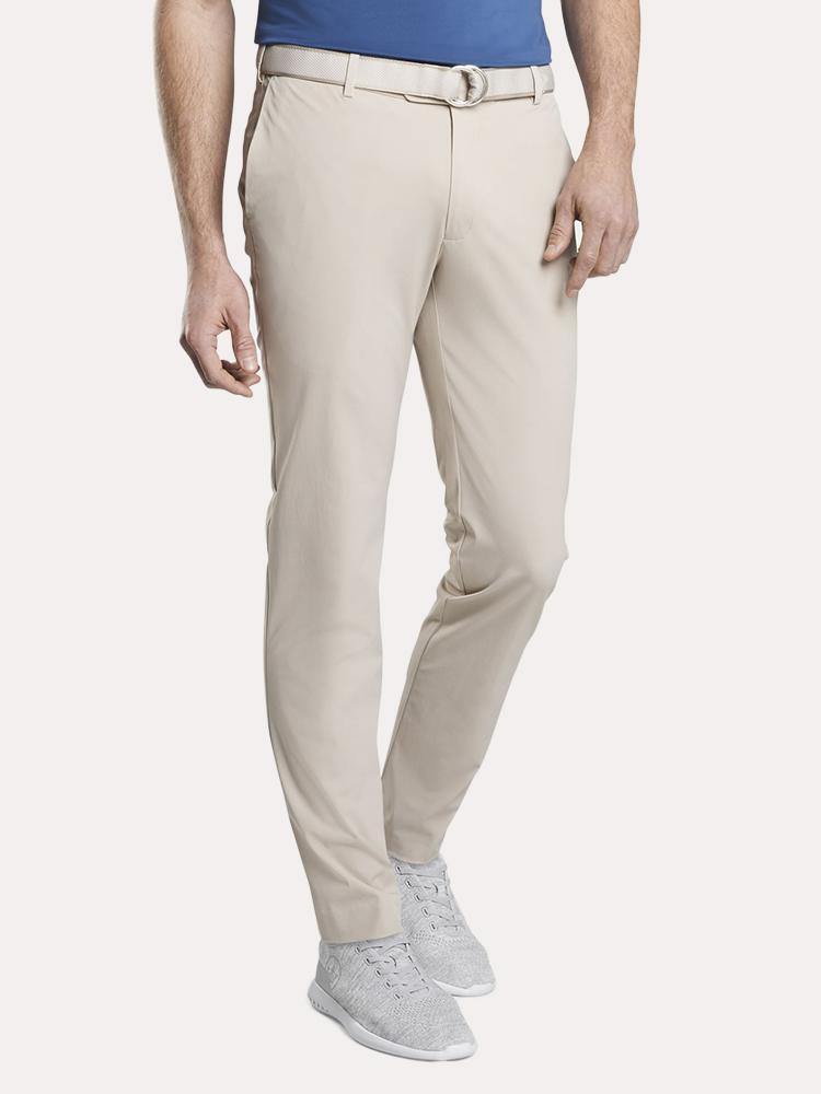 Peter Millar Men's Crown Crafted Stealth Performance Flat-Front Pant - Saint Bernard