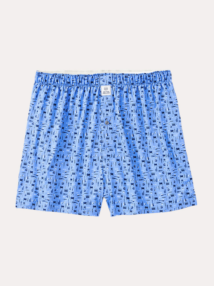 Peter Millar Stretch Jersey Landmark Printed Tailgate Boxer - Saint Bernard