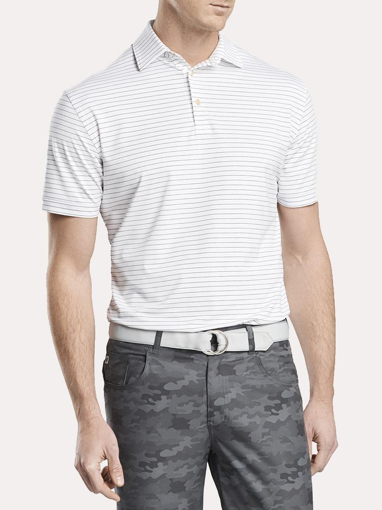 Peter Millar Crafty Stripe Stretch Jersey Polo - Saint Bernard
